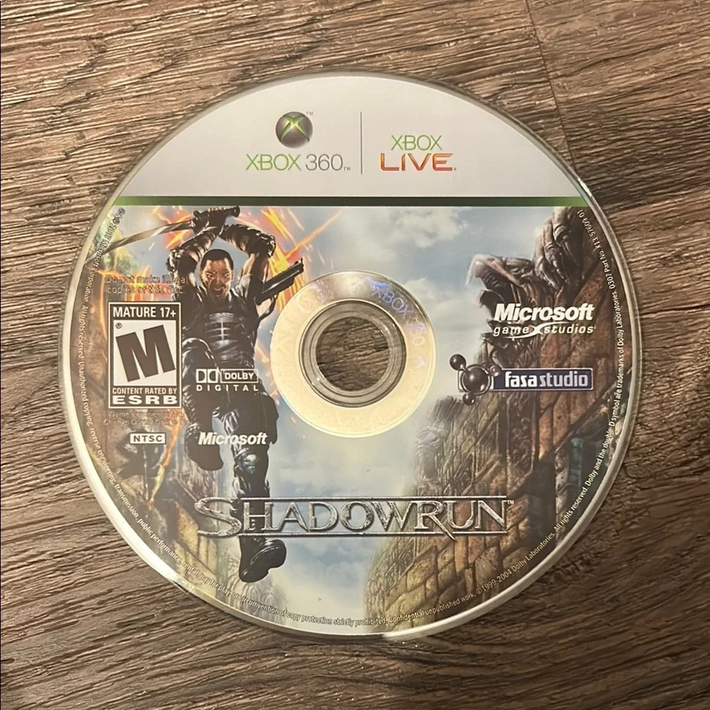 Microsoft Xbox 360 Too Human Game Disc White and Black